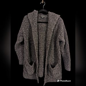 Barefoot Dreams Carbon Boucle Hooded Cardigan